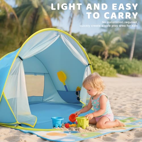 Senodeer Baby Beach Tent, Pop Up Play Tent for Infants, UV Protection Sun Shelter for Toddlers, Infant Portable Sun Shade