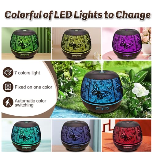 Roonbo Diffusers for Essential Oils Large Room 400ml,Essential Oil Diffuser for Home with R/C,Cool Mist Humidifiers for Be...