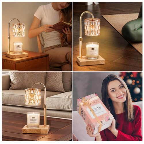 Honvinor Candle Warmer Lamp, Candle Warmer Light with Timer & Dimmer, Candle Warmer Lamp Adjustable Height, Compatible wit...