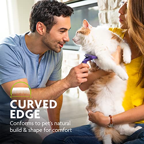 FURminator® deShedding Tool For Medium/Large Cats, Long Hair, Removes Loose Hair From Shedding