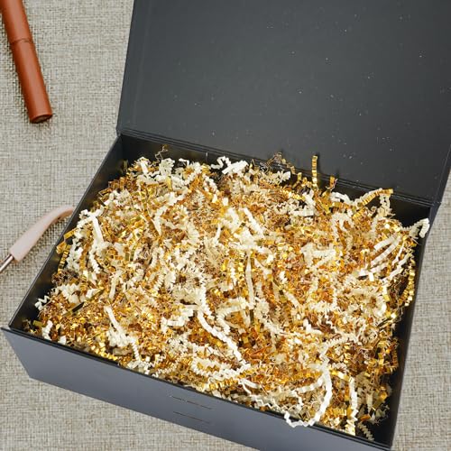 Uptotop 1/2LB Crinkle Cut Paper Shred Filler for Gift Wrapping Basket Filling, Birthday, Christmas, Thanksgiving, Wedding,...