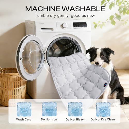 Luciphia Premium Dog Cooling Mat Non-Slip Q-MAX>0.5 Self-Cooling Pad for Small Pet Cat Indoor Portable Kennel Puppy Bed fo...