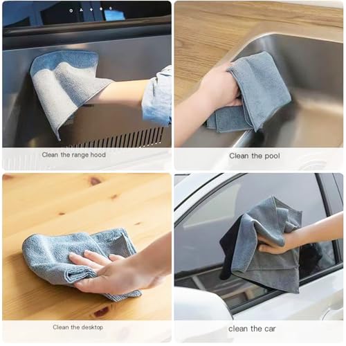 10 Count Microfiber Cleaning Cloth Bulk Pack Car Cleaning Towels Dish Cloth Set Reusable Household Cleaning Cloths