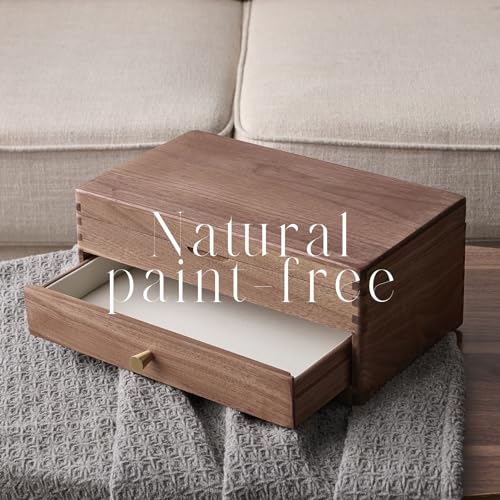 Beexchange Black Walnut Wooden Jewelry Box - Allwood, Handcrafted, Classic Jewelry Box. Jewelry boxes & organizers for Wom...