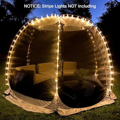 LEEDOR Pop Up Screen House, 6-10-15 Person Outdoor Screen Tent，Camping Screen Room with Carry Bag, Screened Gazebo with Mo...