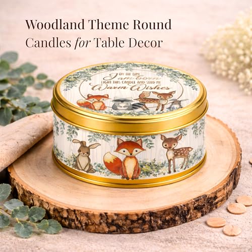 Majestic Zen Woodland Scented Candle 9-Pack Soy Wax Baby Shower Candle Favors - Natural Scented Candle Gift Set & Gender R...