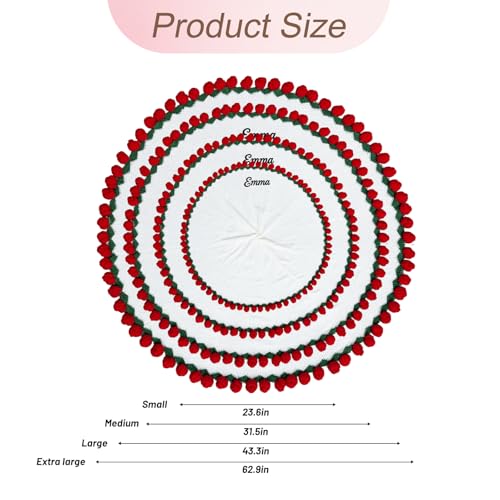 Neywoll Personalized Name Embroidery Crochet Flower Bouquet Throw Blanket Custom Rose Blanket Romantic Gift for Her Girlfr...
