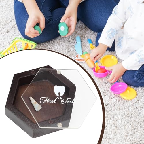 Lxmxgk Wooden Baby's First Keepsake Box, Newborn Essentials Must Haves Memory Box, Baby Memory Souvenir Collection Box, Ne...