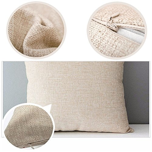 Qinqingo Throw Pillow Covers Embroidery-Like Style Cotton Linen Square Flamingo Throw Pillow Case Home Sofa Decorative Cus...