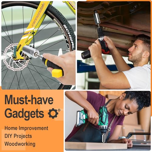Fathers Day Dad Gifts from Daughter Son Wife Super Universal Socket Tools Gifts for Men, Grip Set with Power Drill Adapter...