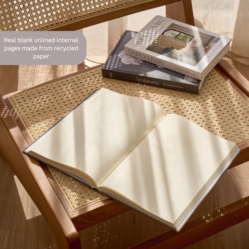 Decorative Coffee Table Books for Home Décor Accents Bookshelf Decor with Real Blank Pages and Removable Covers Set of 3 M...