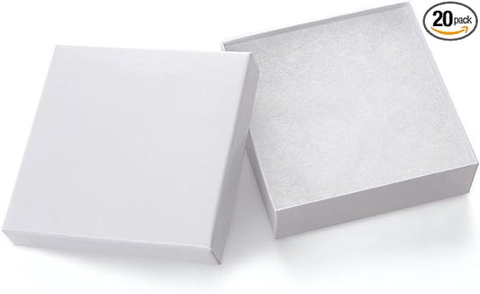 GEFTOL Jewelry Gift Boxes 20 Pack 3.5x3.5x1 Inch Cardboard Jewelry Boxes,Small Gift Boxes for Jewelry Earrings Necklaces H...