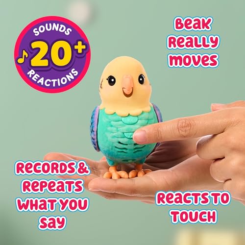 Little Live Pets My Really Real Talking Bird Toy & Cage - Indie, Interactive Voice Repeating Toy, 20+ Sounds & Reactions, ...