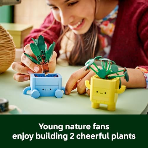 LEGO Botanicals Happy Plants Building Toy for Kids, Girls, and Boys 9+ - Playroom Decor for Desk or Shelf - Birthday Gift ...