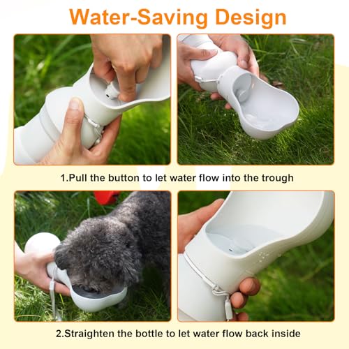 Velupet Zoom Dog Water Bottle,Portable Water Bowl for Dog,Collapsible Food Grade Silicone,Travel Pet Water Bottle for Outd...