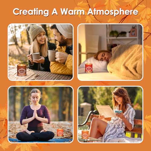 Valentine's Day Gifts for Women Men, Winter Scented Candle Set – 36oz (4×9oz) Soy Candles with Cozy & Warm Seasonal Scents...