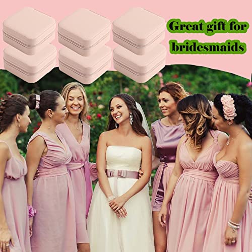 CIPIDI Travel Jewelry Case Bridesmaid Gifts Box,12 Pack Small Jewelry Box Mini Jewelry Organizer,PU Leather Portable Earri...