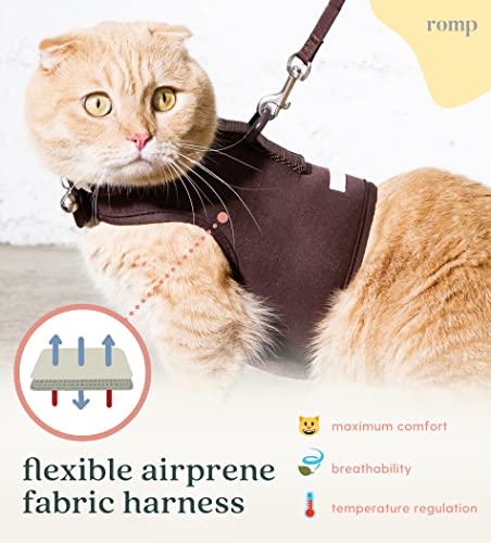Cat Harness, Collar & Leash Set - Escape Proof Adjustable Choke Free Velcro Harness Vest for Walking Cats & Kittens (Sable...