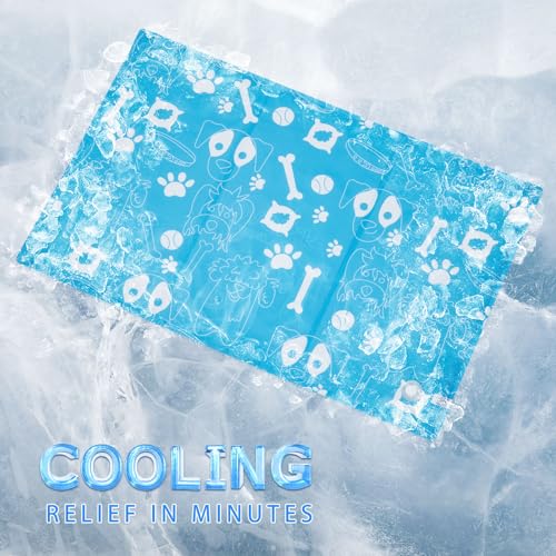 Ownpets Dog Cooling Mat, X-Large 43" x 27" Instant Cooling Pet Pad, Thickened Portable Pet Cool Pad for Dogs and Cats, Lea...