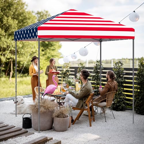 Tangkula 6.6x6.6 Ft Pop Up Canopy, 1 Person Instant Setup Portable Canopy Tent with Center Lock, UPF 50+ Sun Protection, 8...