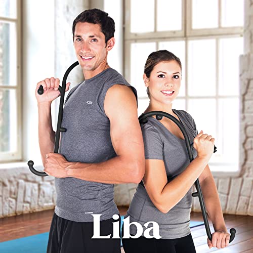 LiBa Back and Neck Massager - Trigger Point Massage Tools for Pain Relief and Manual Massage Hook Therapy Handheld Back Ne...