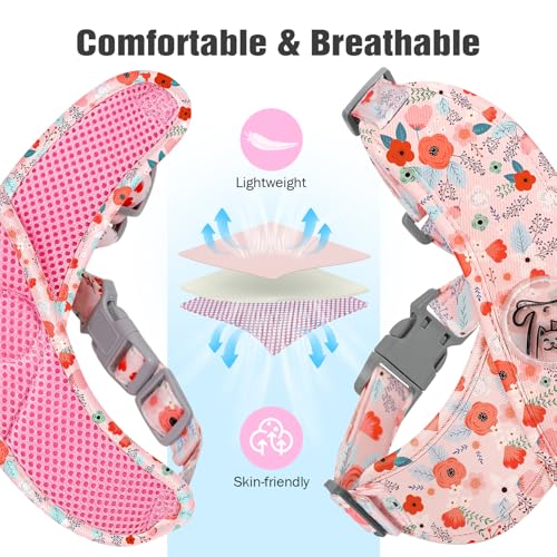 Pawaboo Small Dog Harness and Leash Set, Puppy Harness X-Frame No Pull No Choke, Dog Vest Harnesses Adjustable for Small M...
