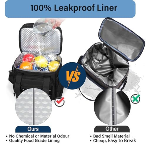 Lunch Box Cooler Bag - Tactical Insulated Lunchbox for Men - Large Soft Expandable Lunch Pail for Adults Work Outdoor Shif...