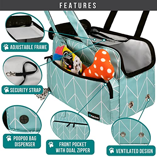 PetAmi Small Dog Purse Carrier, Soft-Sided Pet Carrier Bag with Pockets, Portable Puppy Cat Travel Handbag Tote, Airline A...