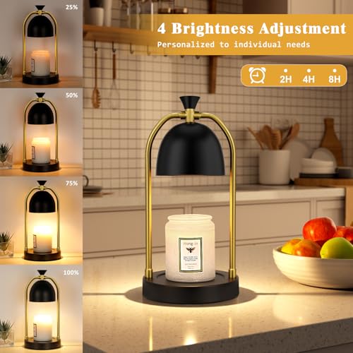Hong-in Candle Warmer Lamp - with Timer & Dimmable, Cozy Birthday Gift for Women Mom, Modern Home Decor House Warming Gift...