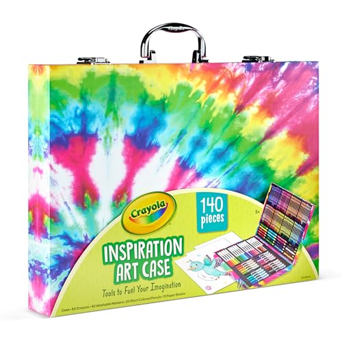 Crayola Inspiration Art Case Coloring Set - Tie-Dye (140ct), Essential Easter Basket Stuffers, Art Supplies Set For Kids, ...