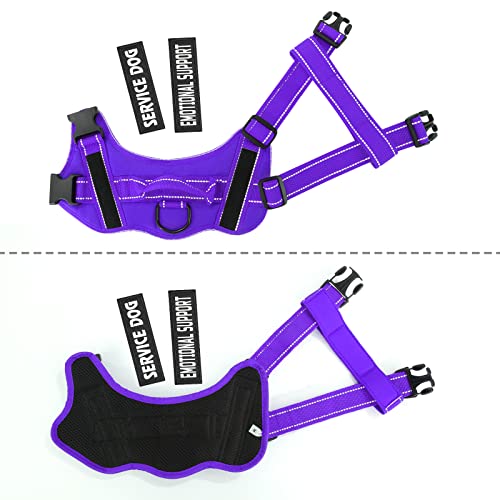 voopet Service Dog Harness, Emotional Support Pet Vest Harness, Reflective Breathable and Adjustable No-Pull ESA Dog Harne...