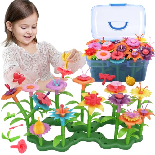 BIRANCO. Flower Garden Building Toys - Build a Bouquet Floral Arrangement Playset for Toddlers and Kids Gifts Age 3, 4, 5,...