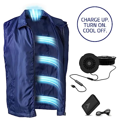 AlphaCool Cooling Fan Vest with 2 Fans for Men & Women – Personal Wearable Air Conditioner
