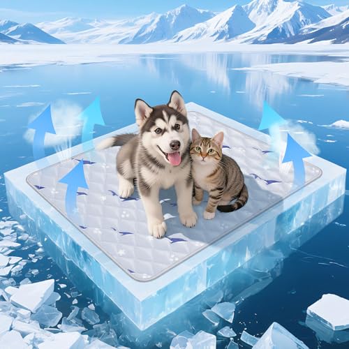 Velvopet Dog Cooling Mat, Cooling Mat for Dogs, Breathable Dog Bed with Non-Slip Design, Portable & Washable Pet Pad for I...