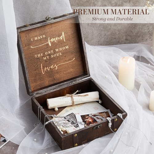 AW BRIDAL Mr and Mrs Wedding Keepsake Box for Couples, Bridal Shower Gifts for Bride to Be, 2026 Engagement Gift for Newly...