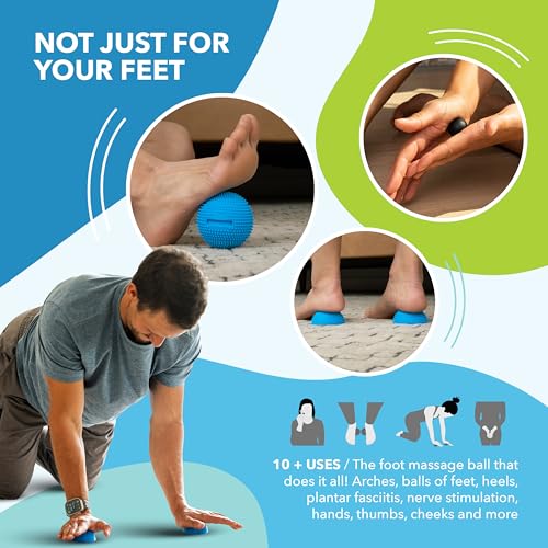 RAD The Original Neuro Ball – Foot Roller & Textured Massage Ball for Myofascial Release, Plantar Fasciitis, Hands & Face...