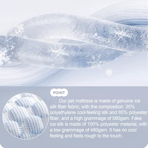 Trumoon Cooling Mat for Dogs and Cats, Pet 3D Pebble Cooling Blanket for Indoor and Outdoor(Grey, Small(15.7"×19.7"))