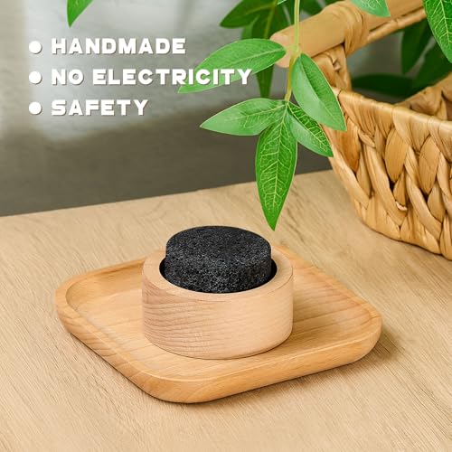 Chunful 2 Pcs Lava Rock Essential Oil Diffuser Lava Stone Passive Diffuser for Sauna Decorating at Home, Office, Bedroom, ...