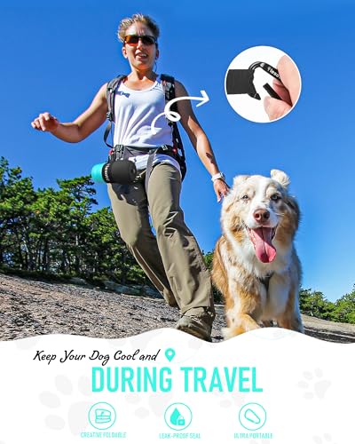 lesotc Dog Water Bottle, Portable Dog Water Dispenser, Leak Proof Dog Travel Water Bottle Pet Water Bottle for Outdoor Wal...
