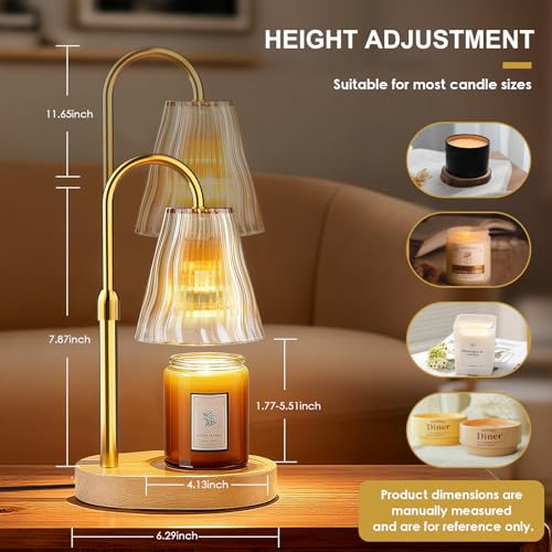 Luxmore Candle Warmer Lamp with Timer Dimmer, Birthday Gifts for Women Mom Friend Sister, House Warming Gifts New Home Dec...