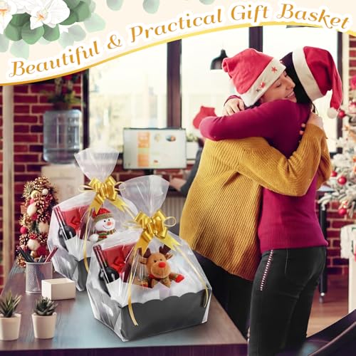 Fuyoooo 8 Pack Baskets for Gifts Empty to Fill, Sturdy 10" x 8" Scalloped Edged Empty Gift Basket Kit Bulk with Handles, 8...