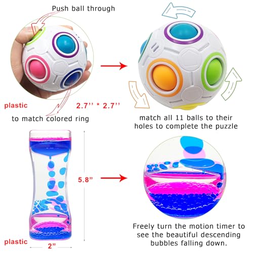 Scientoy Fidget Toy Set, 35 Pcs Sensory Toy for ADD, OCD, Autistic Children, Adults, Anxiety Autism to Stress Relief and A...