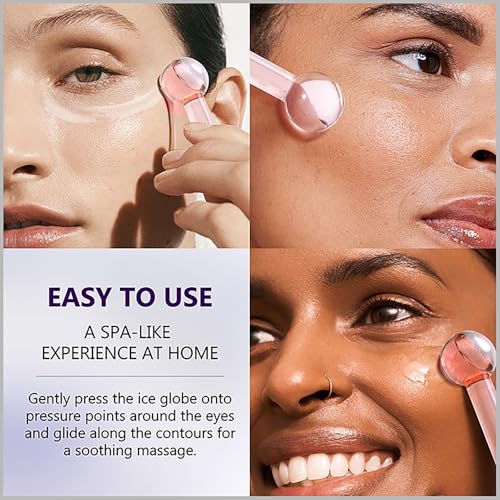 SportEmblema Ice Globes for Face & Eyes,Facials Cold Roller Cooling Globes for Skin Tightening & Anti-Aging Reusable Ice F...