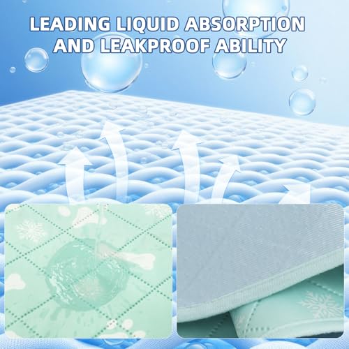 Homimp Self-Cooling Mat for Dogs,6 Pack Washable Cooling Mat & Sleeping Pad,Reusable Waterproof Dog Pee Pads,Non-Toxic,No...