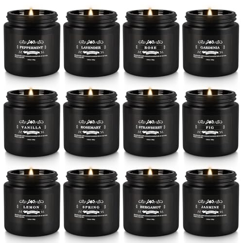 YOROXRG Scented Candles Gifts Set 12 Pack Soy Wax Travel Tin Jar Candles for Home 3.05 OZ for Mom for Christmas, Birthday,...