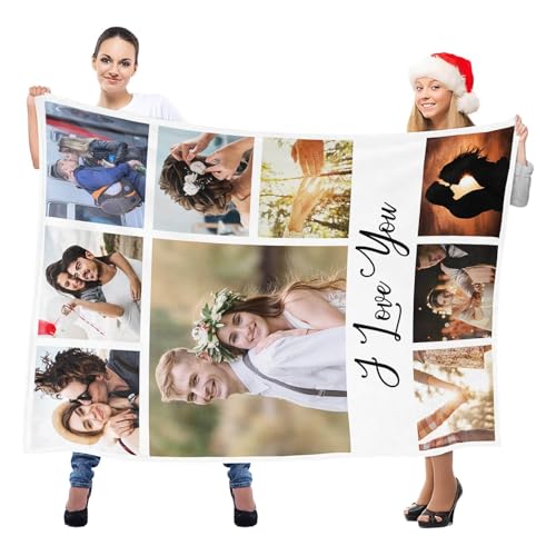 inkArts Personalized Anniversary Couple Gifts for for Her & Him, Custom Blanket with Photo, Personalized Photo Blanket, Cu...