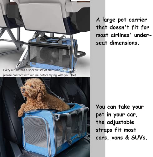 GAPZER Pet Carrier for Large and Medium Cats, Soft-Sided Pet Carrier for Big Medium Cats and Puppy, Dog Carriers Cat Carri...