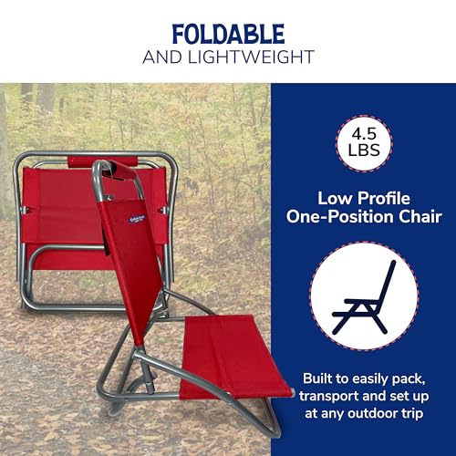 Cabana Beach Folding Beach Chair, 1 Position Lightweight and Portable Foldable Outdoor Camping Chair