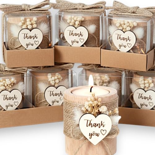 Candle Party Gifts Set 20 Pack Candle Holders for Guests Wedding, Baby Shower, Birthday, Thanksgiving, Adult Party Decorat...