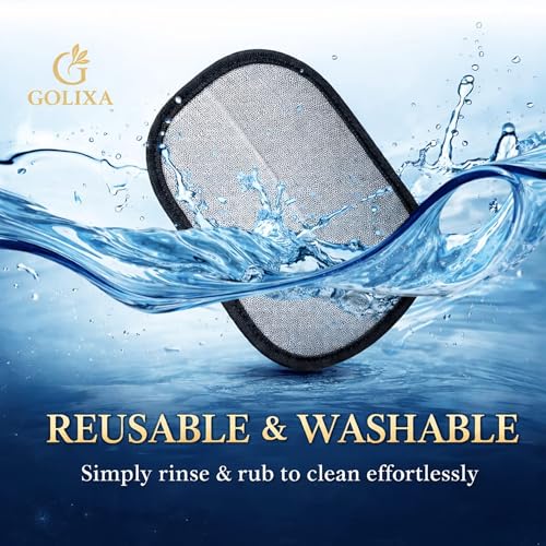 GOLIXA 4 Pack Pet Hair Removal Glove for Dogs & Cats, 4 Designs Electrostatic Magic Brush Pet Hair Remover, Reusable Dog H...